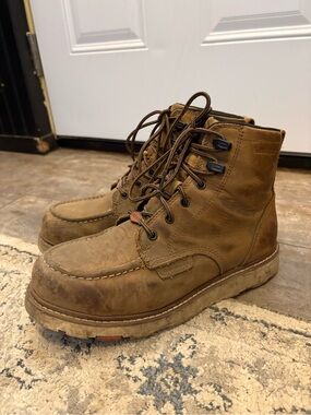 Men's Tan Brunt Marian Moc Toe Work Boots